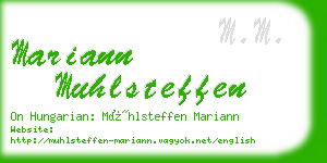 mariann muhlsteffen business card